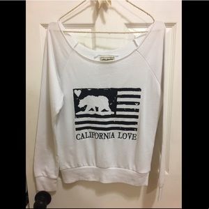 California Off-the-Shoulder Sweater- Small